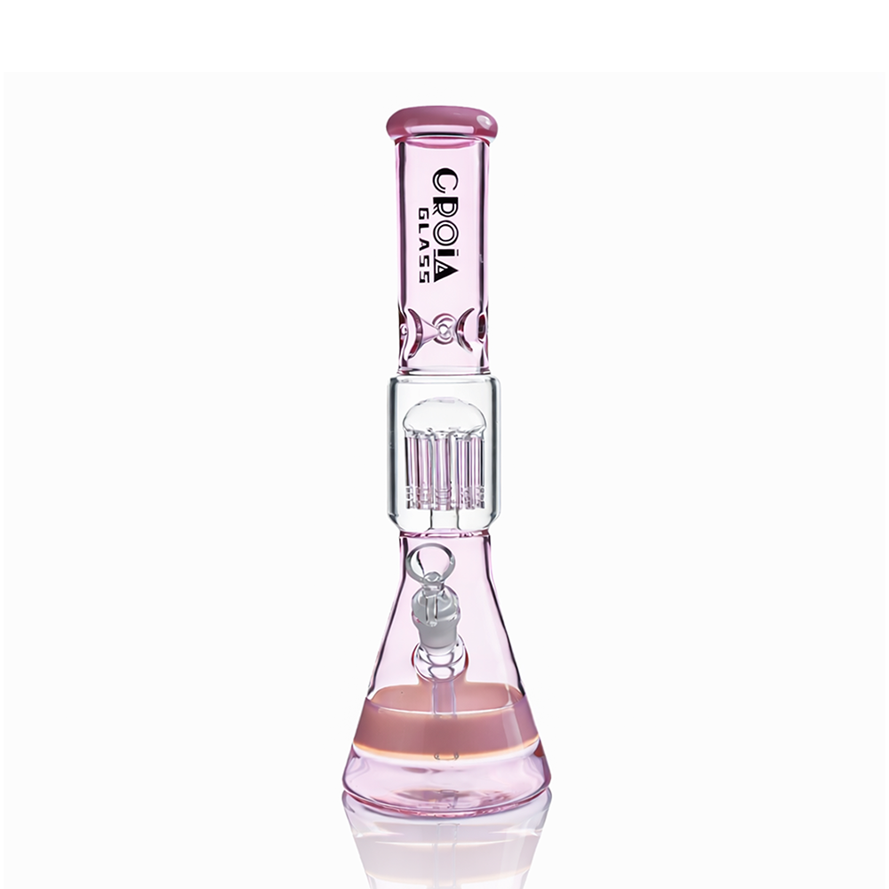 15" Beaker Bong with Tree Perc and Ice Catcher | Croia Glass - view 8 | BDDbrands