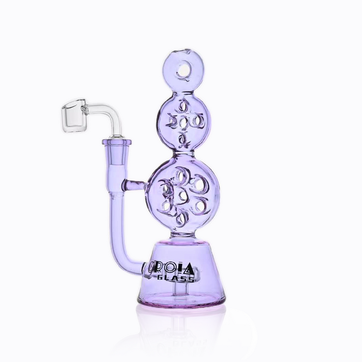 8" Triple Stack Swiss Perc Recycler Dab Rig | Croia Glass - view 5 | BDDbrands