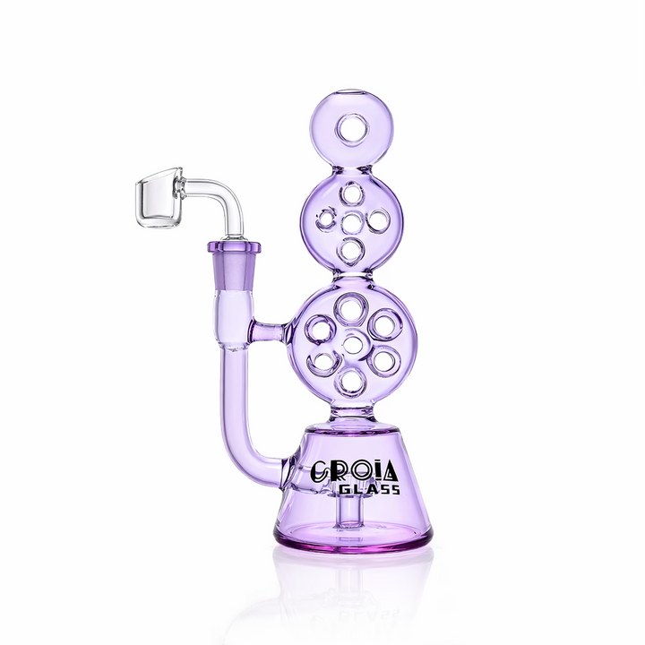8" Triple Stack Swiss Perc Recycler Dab Rig | Croia Glass - view 3 | BDDbrands