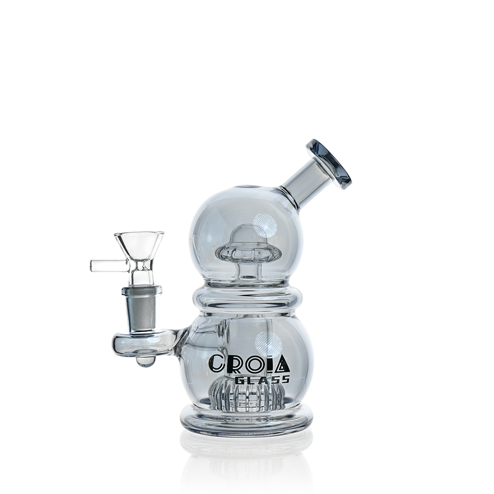 6" Mini Egg Dab Rig with Crown Perc | Croia Glass - view 4 | BDDbrands