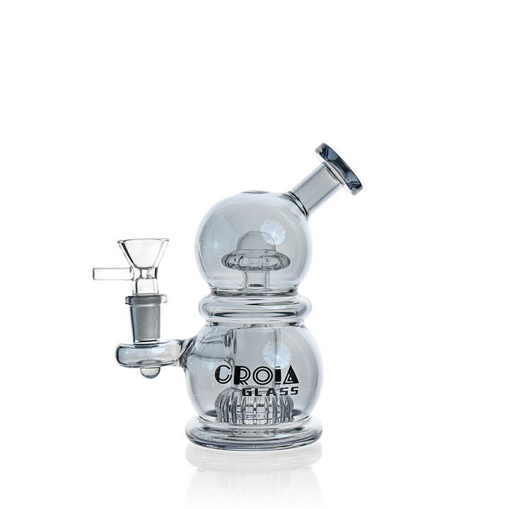 6" Mini Egg Dab Rig with Crown Perc | Croia Glass - view 4 | BDDbrands