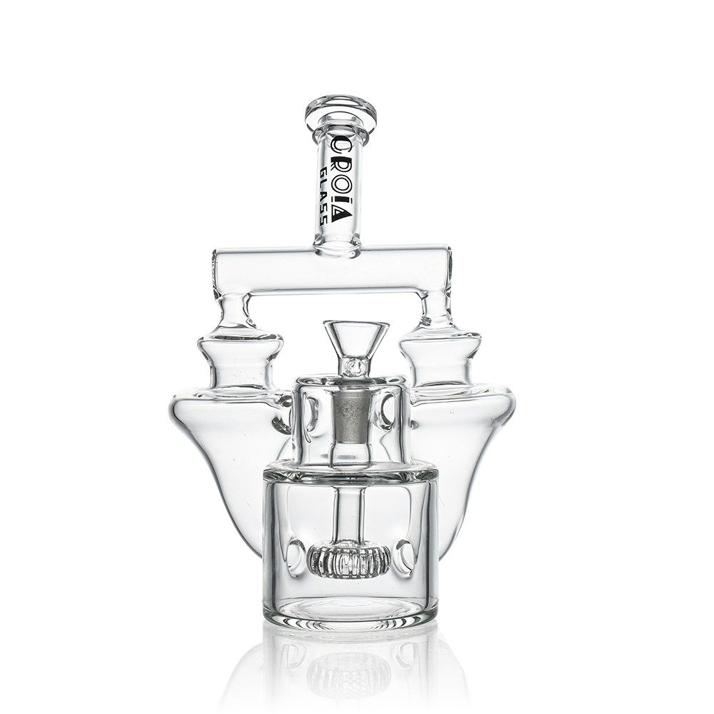 8" Twin Vortex Recycler Scientific Glass Water Pipe | Croia Glass by Croia Glass | BDDbrands
