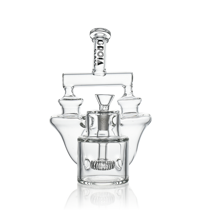 8" Twin Vortex Recycler Scientific Glass Water Pipe | Croia Glass by Croia Glass | BDDbrands