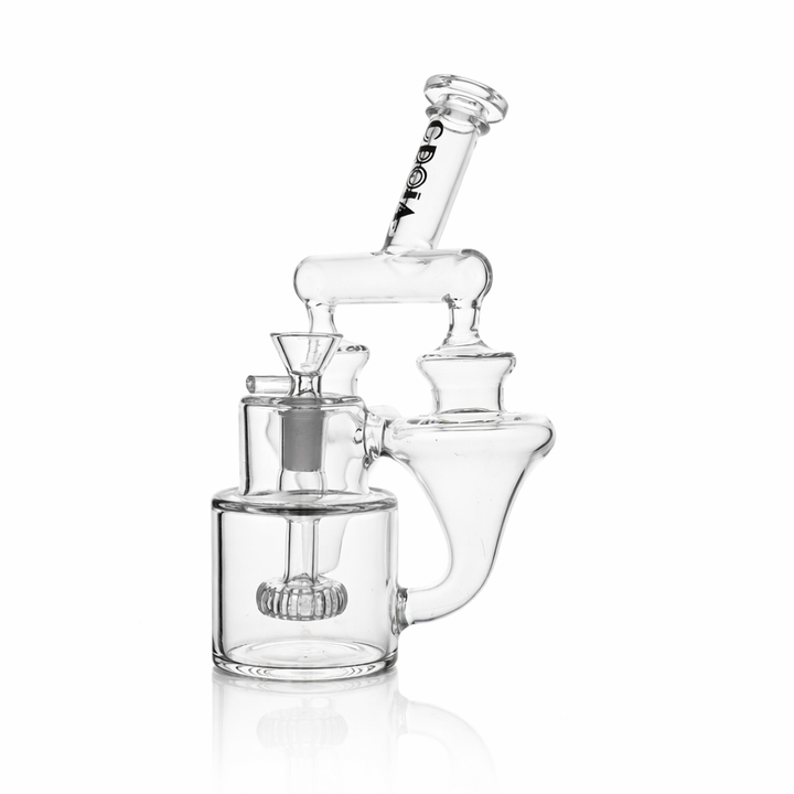 8" Twin Vortex Recycler Scientific Glass Water Pipe | Croia Glass - view 3 | BDDbrands