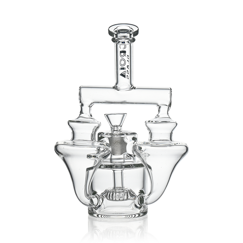 8" Twin Vortex Recycler Scientific Glass Water Pipe | Croia Glass - view 4 | BDDbrands