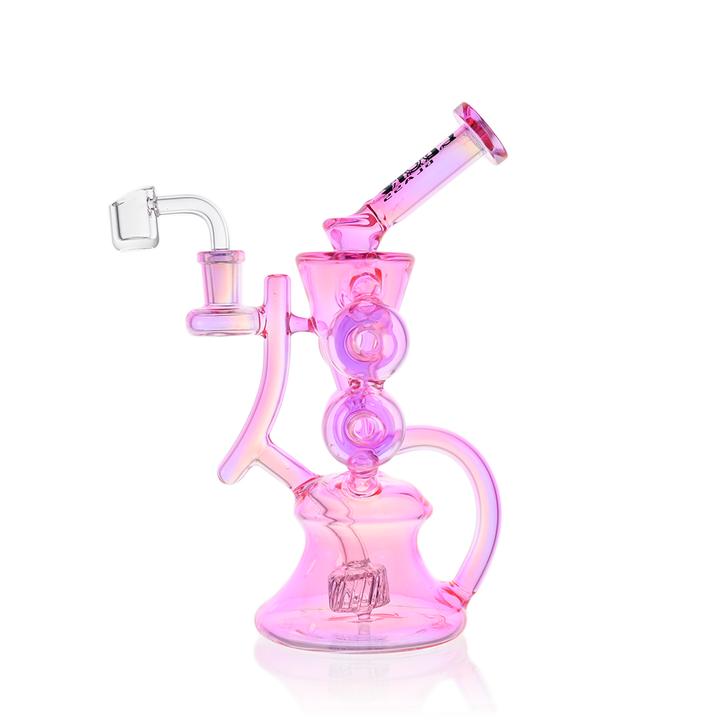 10" Symmetrical Quad-Donut Klein Recycler Dab Rig | Croia Glass by Croia Glass | BDDbrands