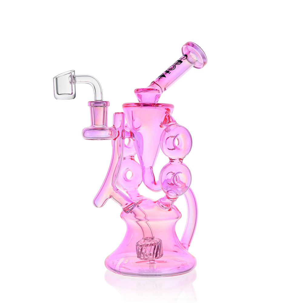 10" Symmetrical Quad-Donut Klein Recycler Dab Rig | Croia Glass - view 4 | BDDbrands