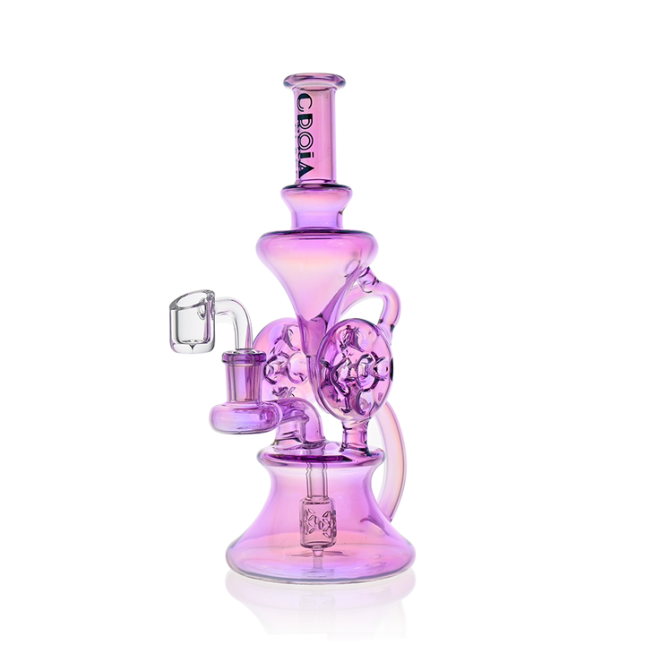 10" Dual Swiss Perc Klein Recycler Dab Rig | Croia Glass - view 4 | BDDbrands