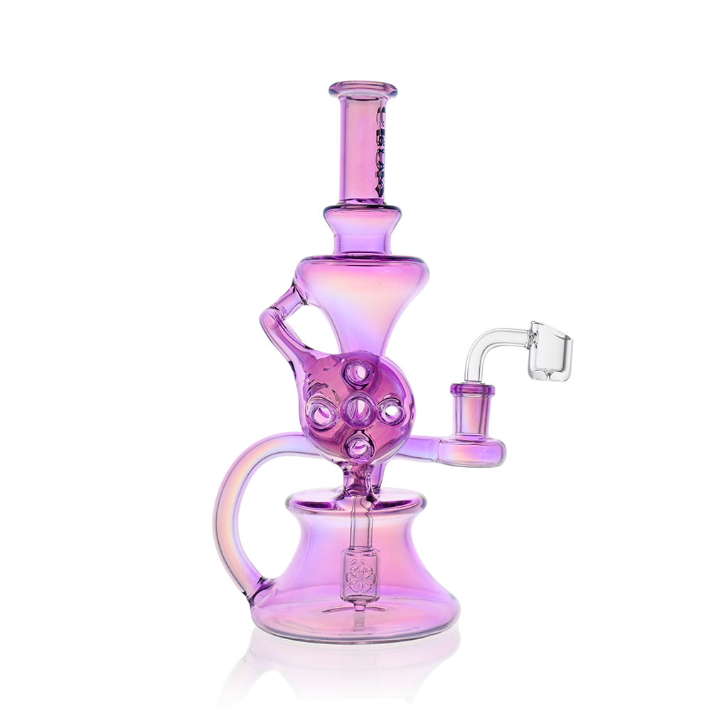 10" Dual Swiss Perc Klein Recycler Dab Rig | Croia Glass - view 6 | BDDbrands