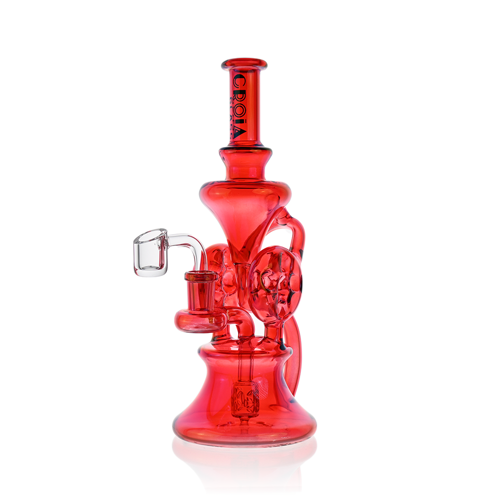 10" Dual Swiss Perc Klein Recycler Dab Rig | Croia Glass - view 3 | BDDbrands