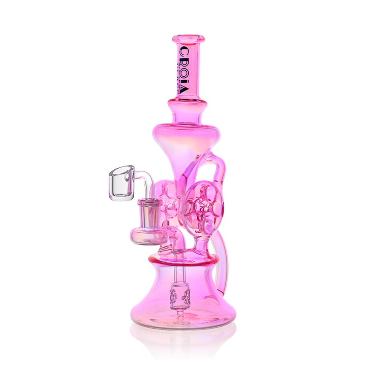10" Dual Swiss Perc Klein Recycler Dab Rig | Croia Glass - view 2 | BDDbrands