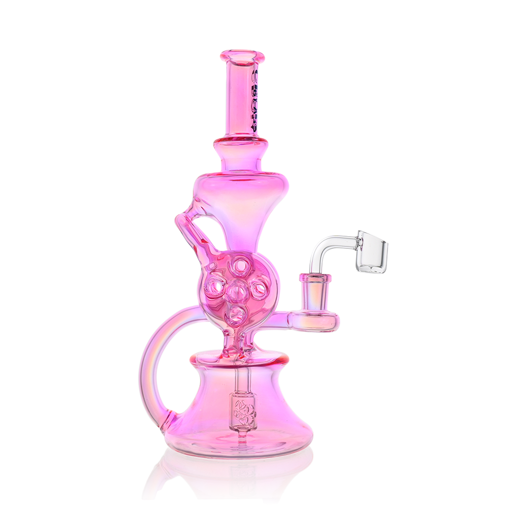 10" Dual Swiss Perc Klein Recycler Dab Rig | Croia Glass - view 7 | BDDbrands
