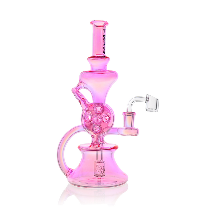 10" Dual Swiss Perc Klein Recycler Dab Rig | Croia Glass - view 7 | BDDbrands