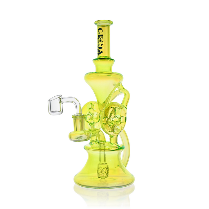 10" Dual Swiss Perc Klein Recycler Dab Rig | Croia Glass by Croia Glass | BDDbrands