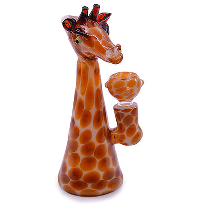 Glass Bubbler - Mrs. Giraffe (6")