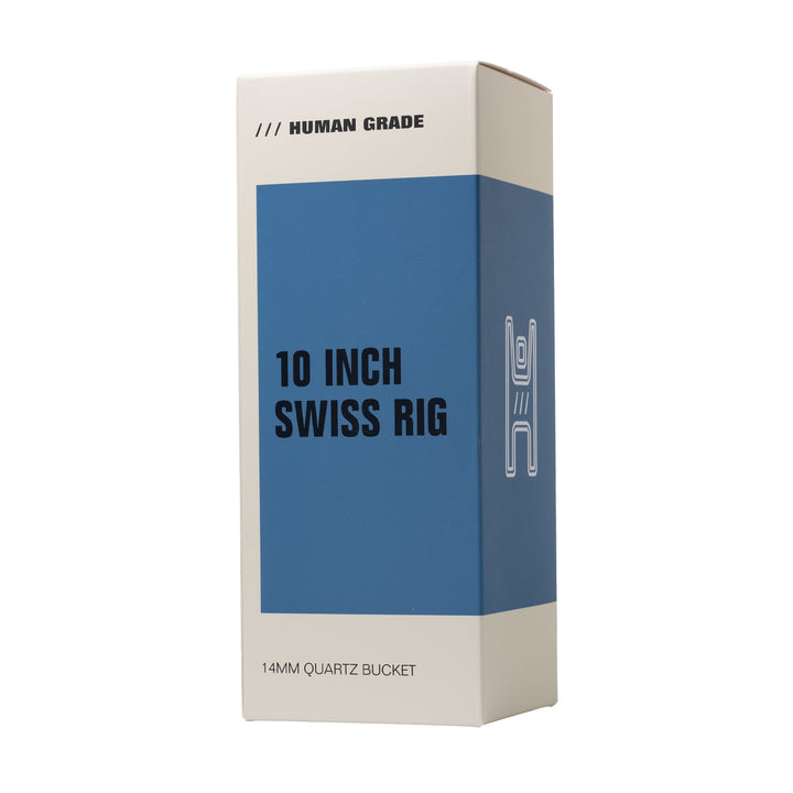 Human Grade 10" Swiss Rig Glass Recycler Water Pipe