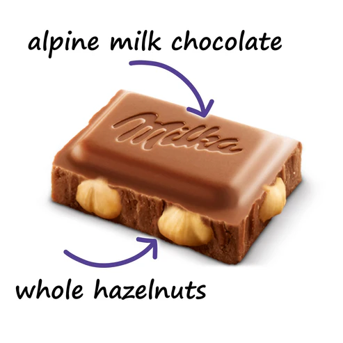Milka Whole Hazelnut 100g (GERMANY) - view 2 | BDDbrands