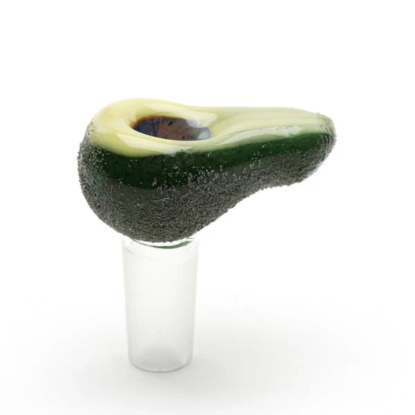 18" x 5mm Happy Avocado Beaker Bong + Ash Catcher Combo x Empire Glassworks Avocado bowl - view 2 | BDDbrands