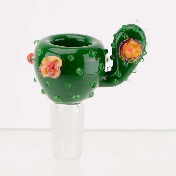 18" Cactus Teal & White Beaker Bong x Empire Glassworks Cactus Bowl - view 2 | BDDbrands