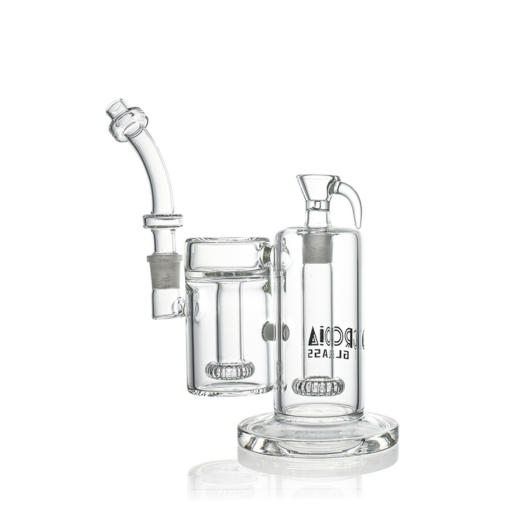 10" Dual-Chamber External Recycler Bong | Croia Glass - view 4 | BDDbrands
