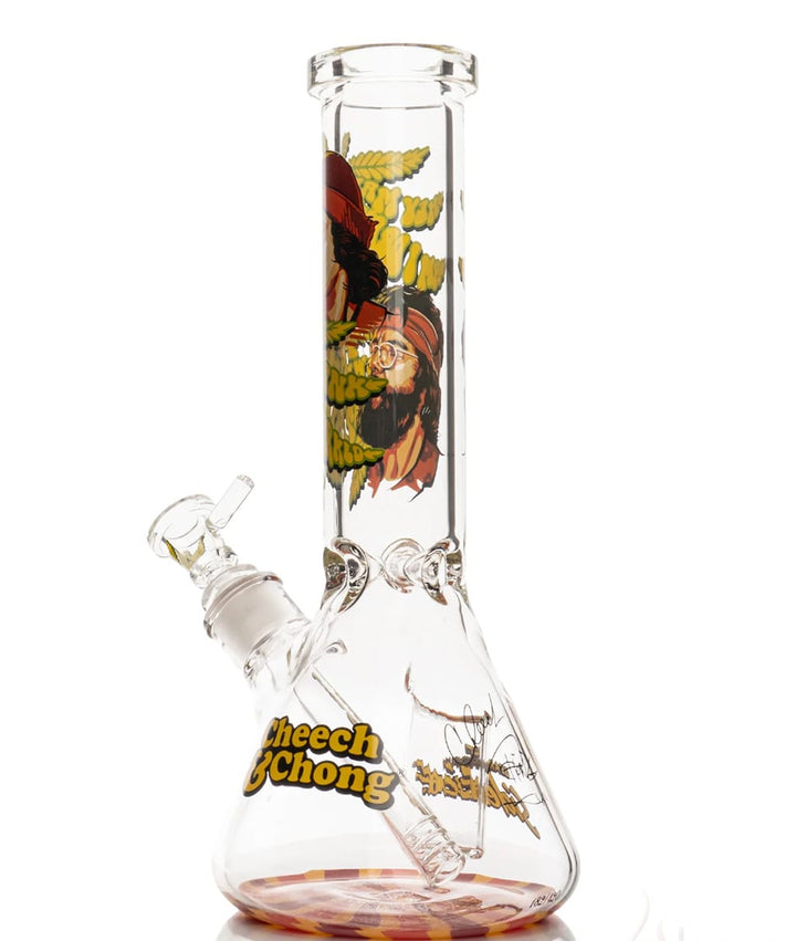 GEAR x Cheech & Chong Parked Sidekick beaker bong with Cheech & Chong logo on the base