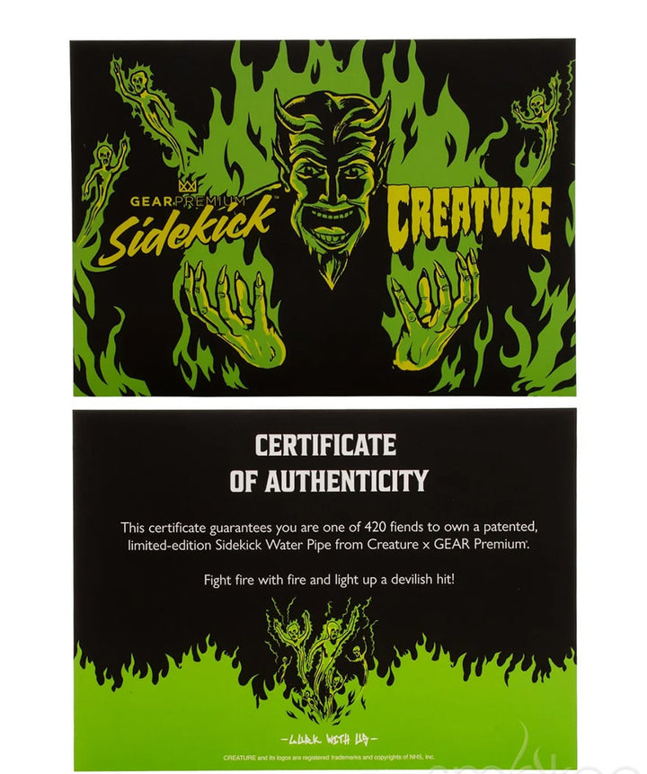GEAR Premium x Creature Hell Sidekick art print and numbered Certificate of Authenticity, one of 420 made