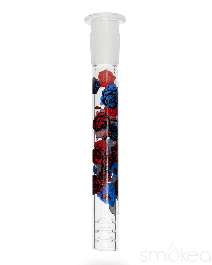 GEAR x Grateful Dead Bertha Sidekick Bong downstem with red and blue rose decal
