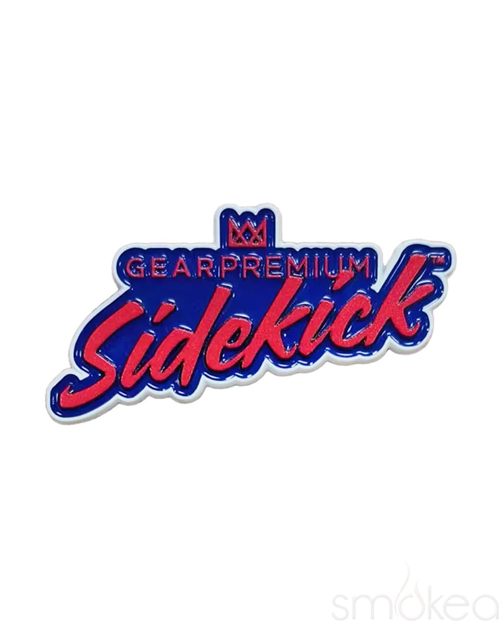 Included GEAR Premium Sidekick enamel pin that comes with Bertha Sidekick Bong kit