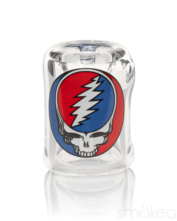 Steal Your Face skull decal on the Grateful Dead x GEAR Premium collectible glass tin