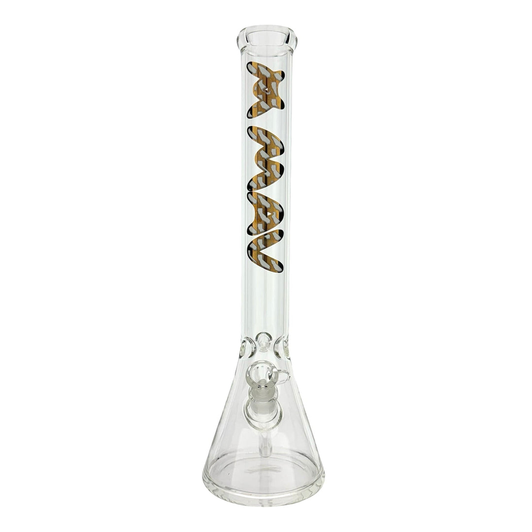 18" MAV Golden Flag Cali Logo Beaker Bong by MAV GLASS | BDDbrands