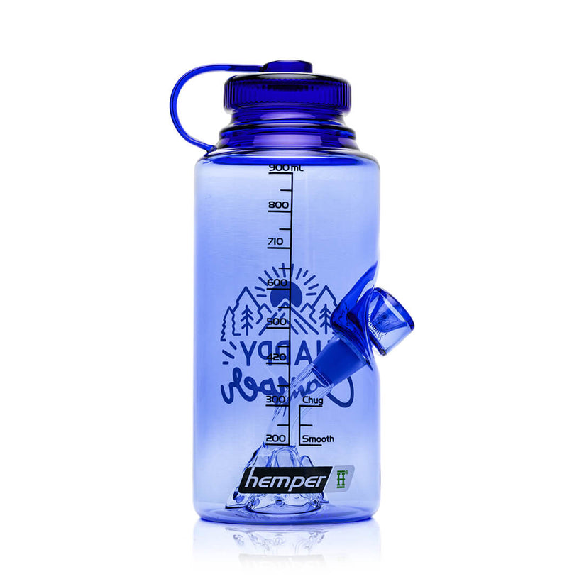 Hemper Happy Camper Water Bottle XL Glass Bong – 8½″