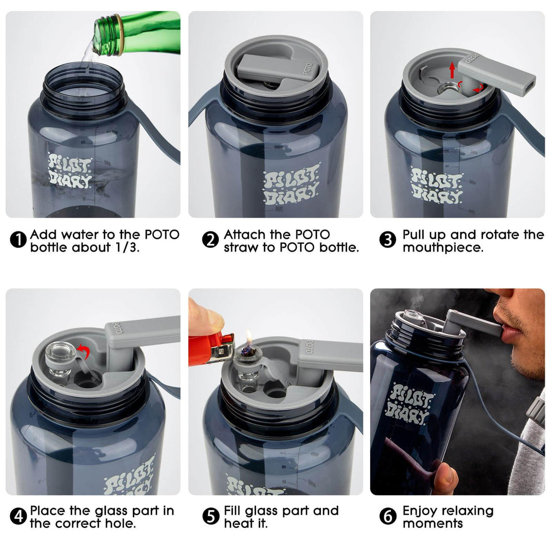 POTO Water Bottle Bong - view 6 | BDDbrands
