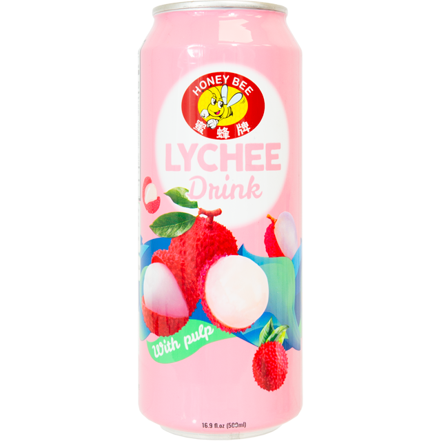 Honey Bee Lychee Drink w/ Pulp 500mL (VIETNAM)