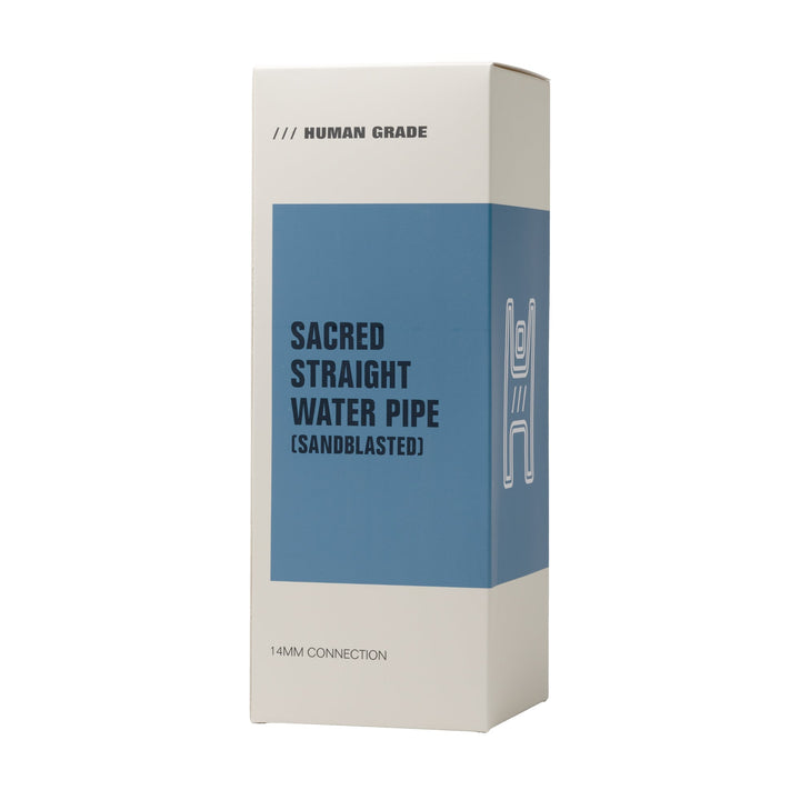 Human Grade Sacred Straight Sandblasted Glass Water Pipe - view 10 | BDDbrands