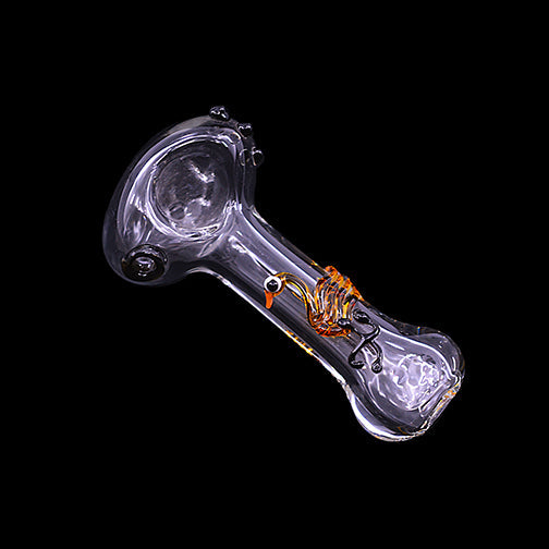 Glass Hand Pipe - Animal Art (4")