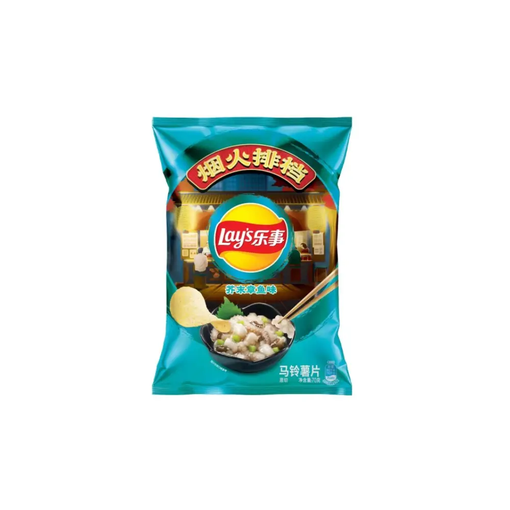 Lay's Chips Food Stall Wasabi Octopus 70g (CHINA)