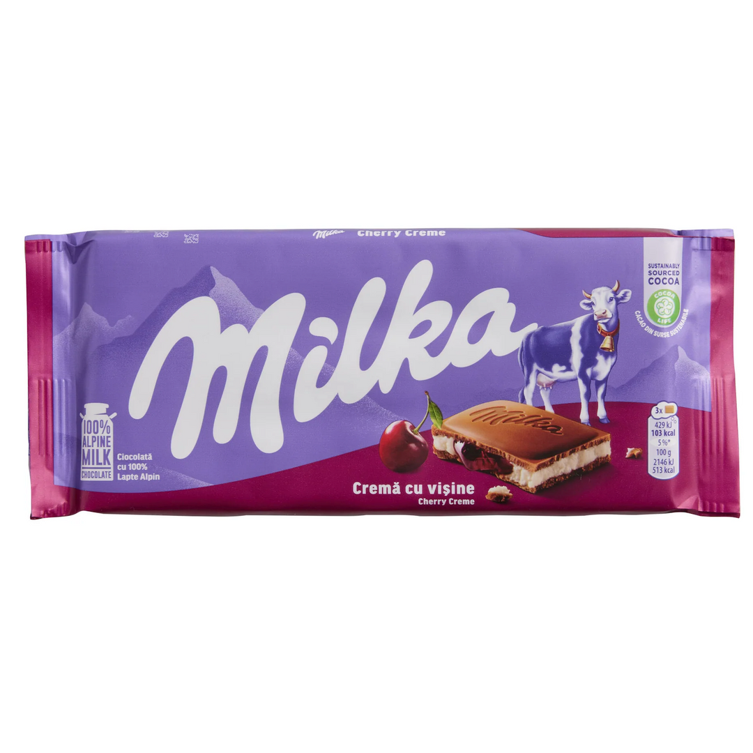 Milka Cherry Creme 100g (POLAND) by Milka | BDDbrands