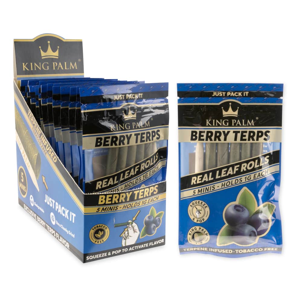 King Palm 5pk Mini Flavored Leaf Tubes – 15ct Display