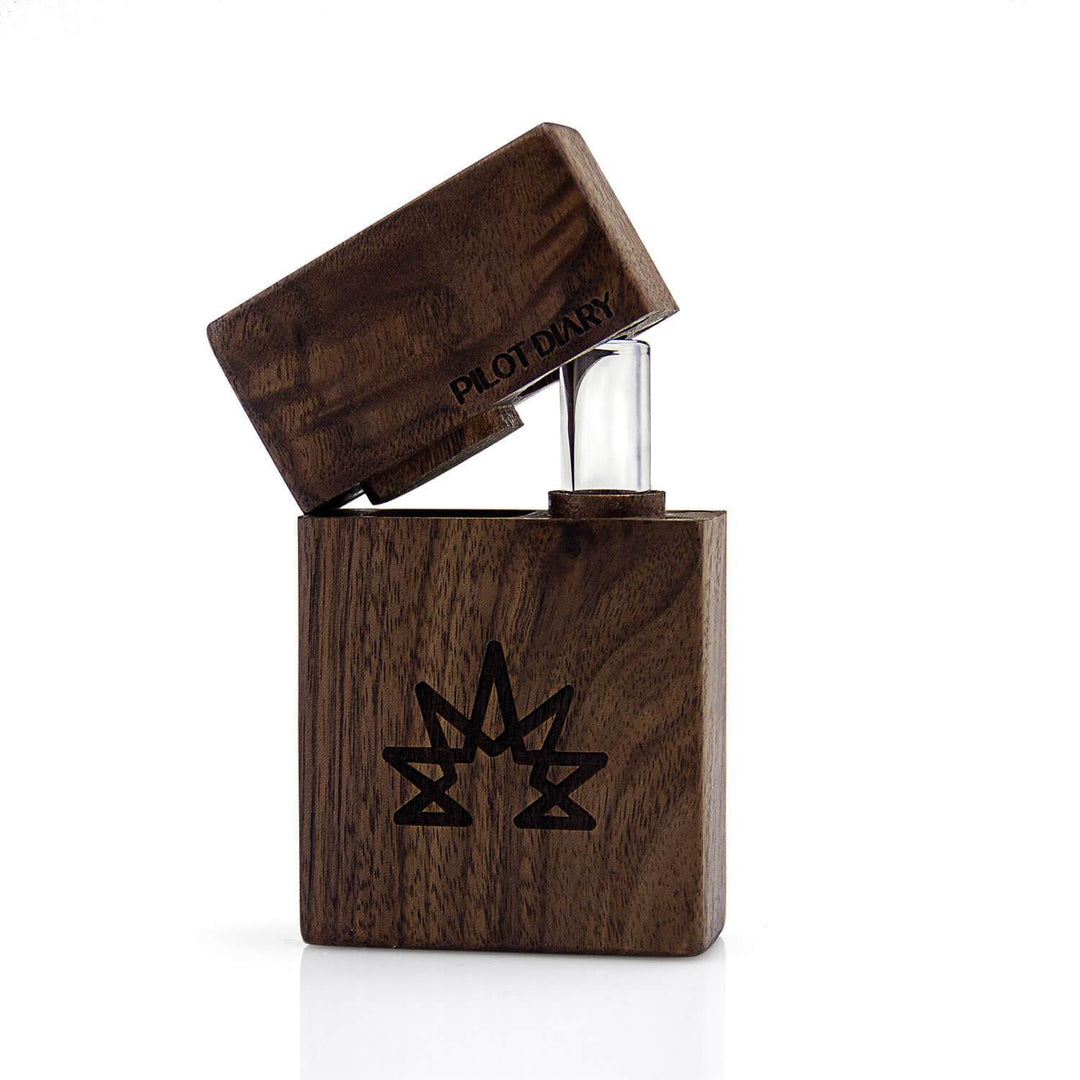 Wood Dugout With Glass One Hitter Pipe by PILOT DIARY | BDDbrands