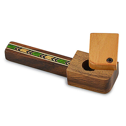 Laminated Wood Pipe w/ Swivel Cap