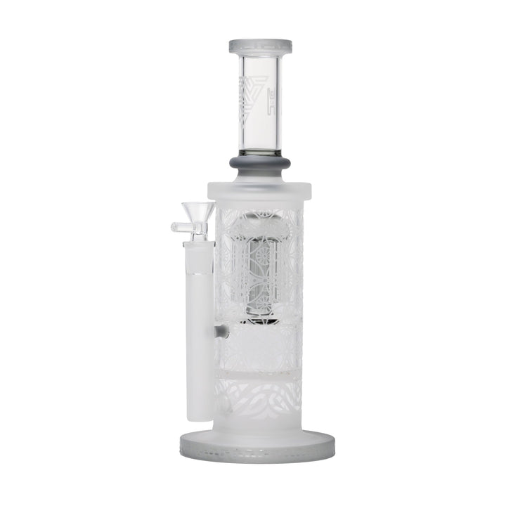 Human Grade Sacred Straight Sandblasted Glass Water Pipe - view 7 | BDDbrands
