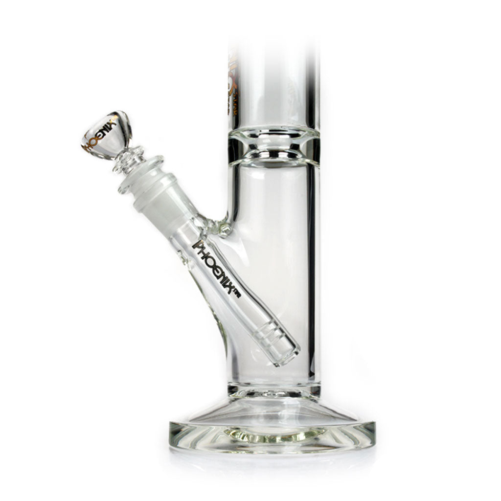 PHOENIX STAR 10 INCH CRYSTAL CLEAR STRAIGHT TUBE BONG