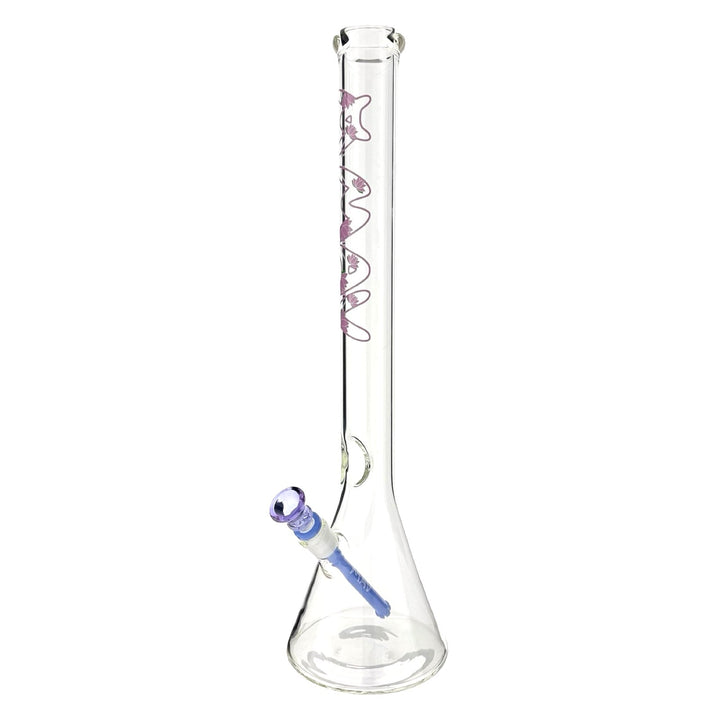 21" tall 50 by 5mm Beaker Bong Tall Neck type lotus - view 2 | BDDbrands