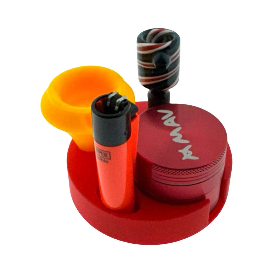The READY CADDY 3D Grinder+Bowl+Lighter+Mouthpiece Set by elevate3D | BDDbrands