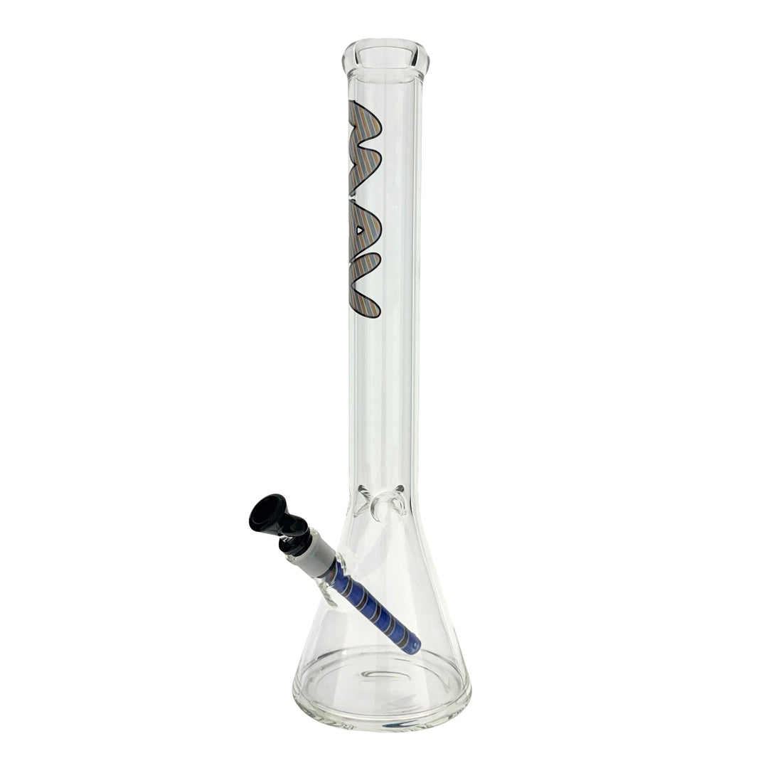 18" 5mm Classic Beaker Bong wigwag stem match lucy - view 2 | BDDbrands