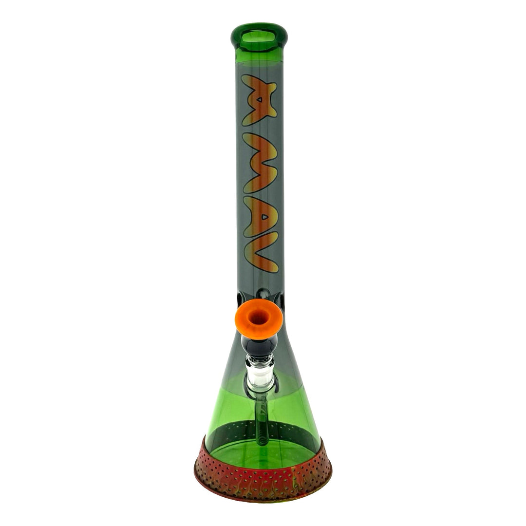 18" Color Float Beaker Bong Forest Smoke Rasta Slab Matching Limited by MAV GLASS | BDDbrands