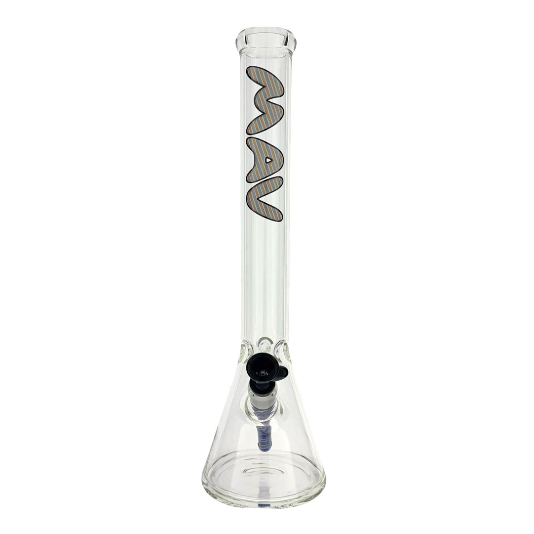 18" 5mm Classic Beaker Bong wigwag stem match lucy by MAV GLASS | BDDbrands