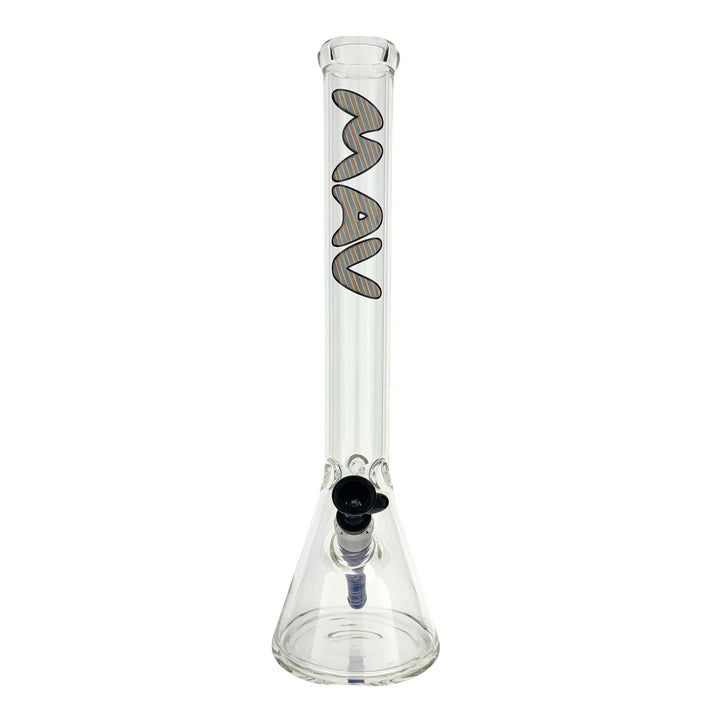 18" 5mm Classic Beaker Bong wigwag stem match lucy by MAV GLASS | BDDbrands
