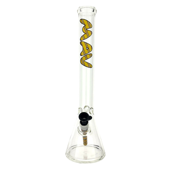 18" 5mm Classic Beaker Bong wigwag stem match hike by MAV GLASS | BDDbrands