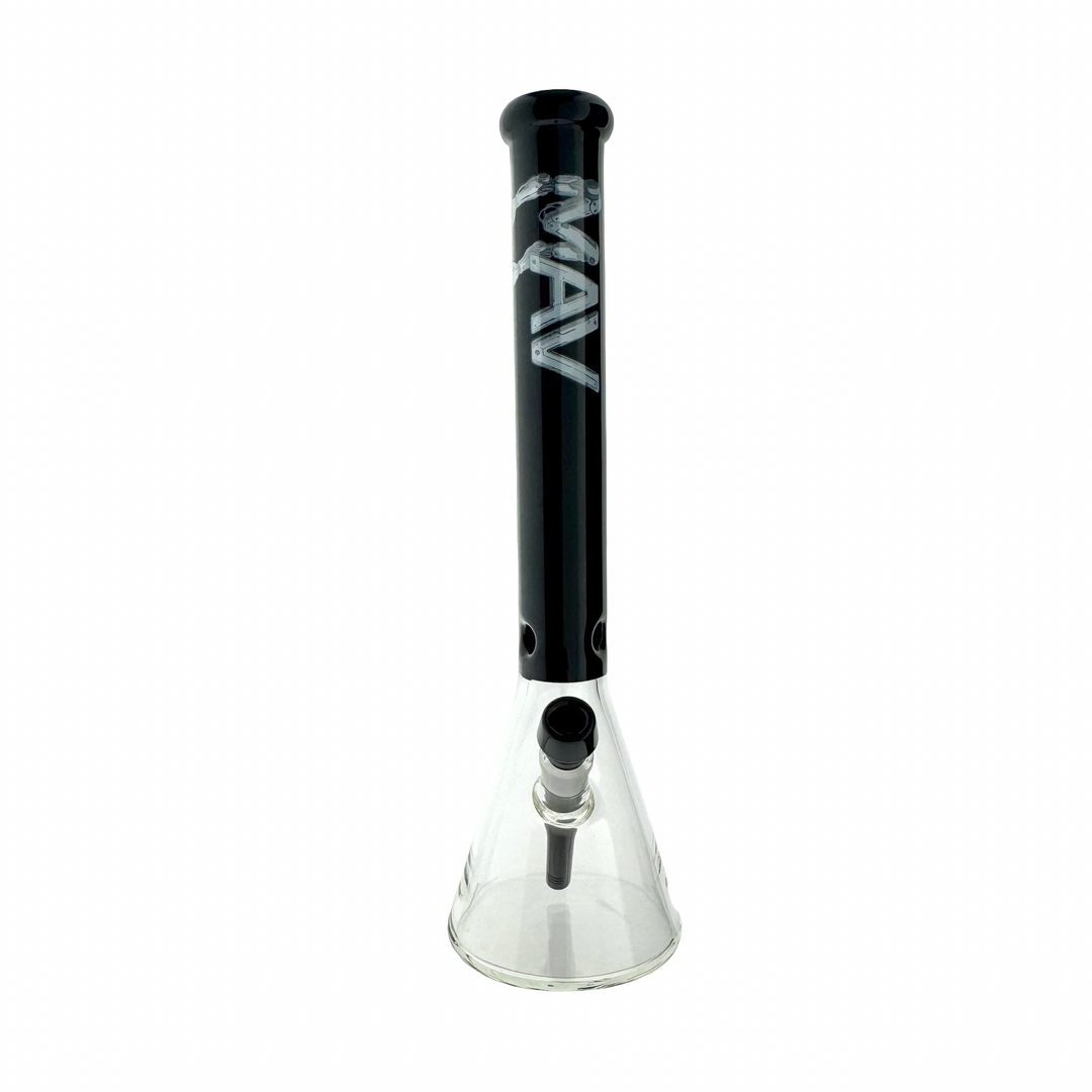 18" x 5mm The Bots Are Coming Classic Beaker Bong by MAV GLASS | BDDbrands